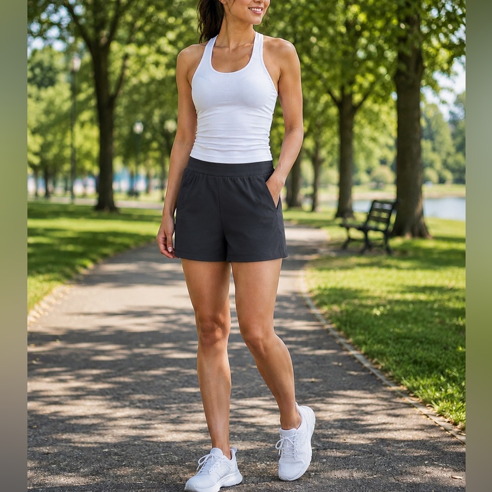 Kuhl women’s size medium black athletic shorts with drawstring elastic waist